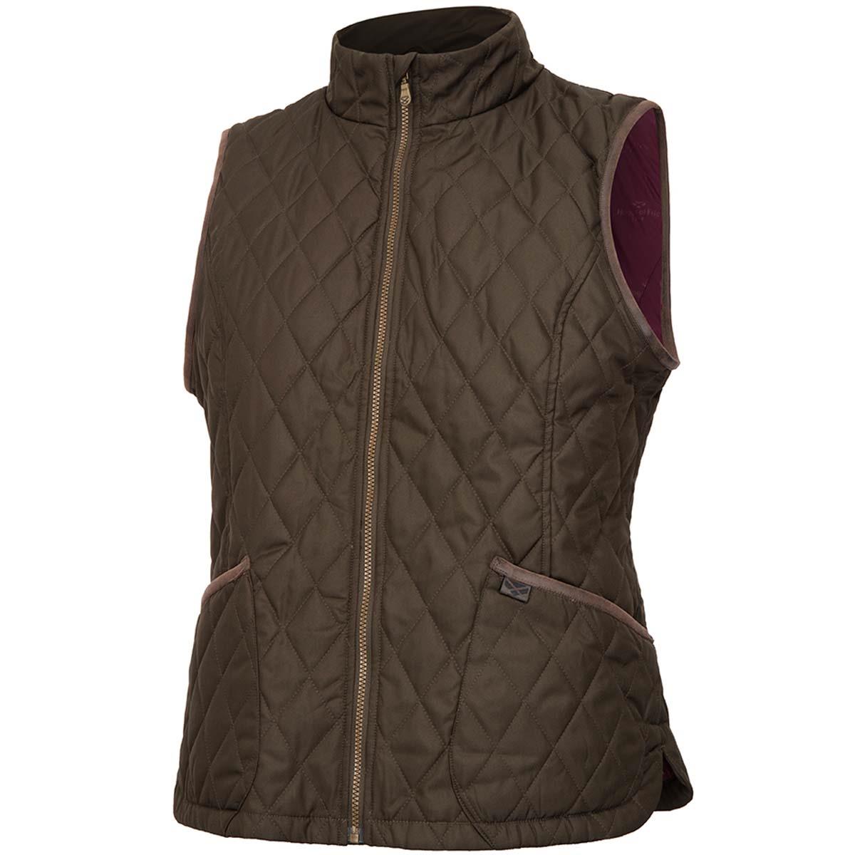 Hoggs Of Fife Womens Ladybank Quilted Gilet Body Warmer Forest Green XS To XXL