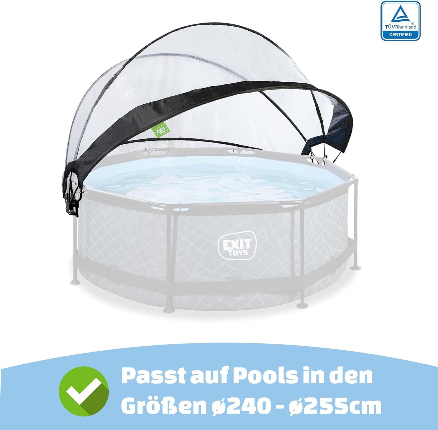 Exit Toys Eco Pool Dome Covers transparent, Suitable for above-ground pools - Picture 11 of 78