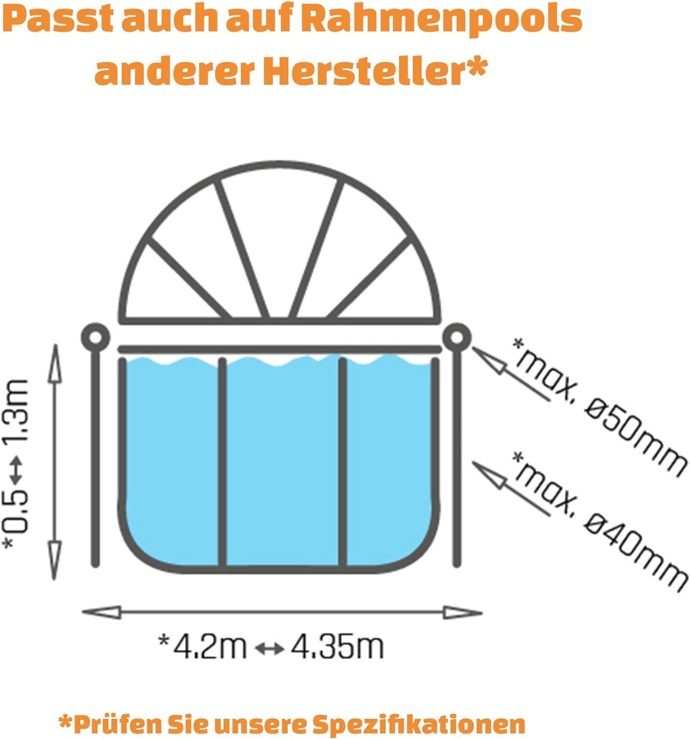 Exit Toys Eco Pool Dome Covers transparent, Suitable for above-ground pools - Picture 52 of 78
