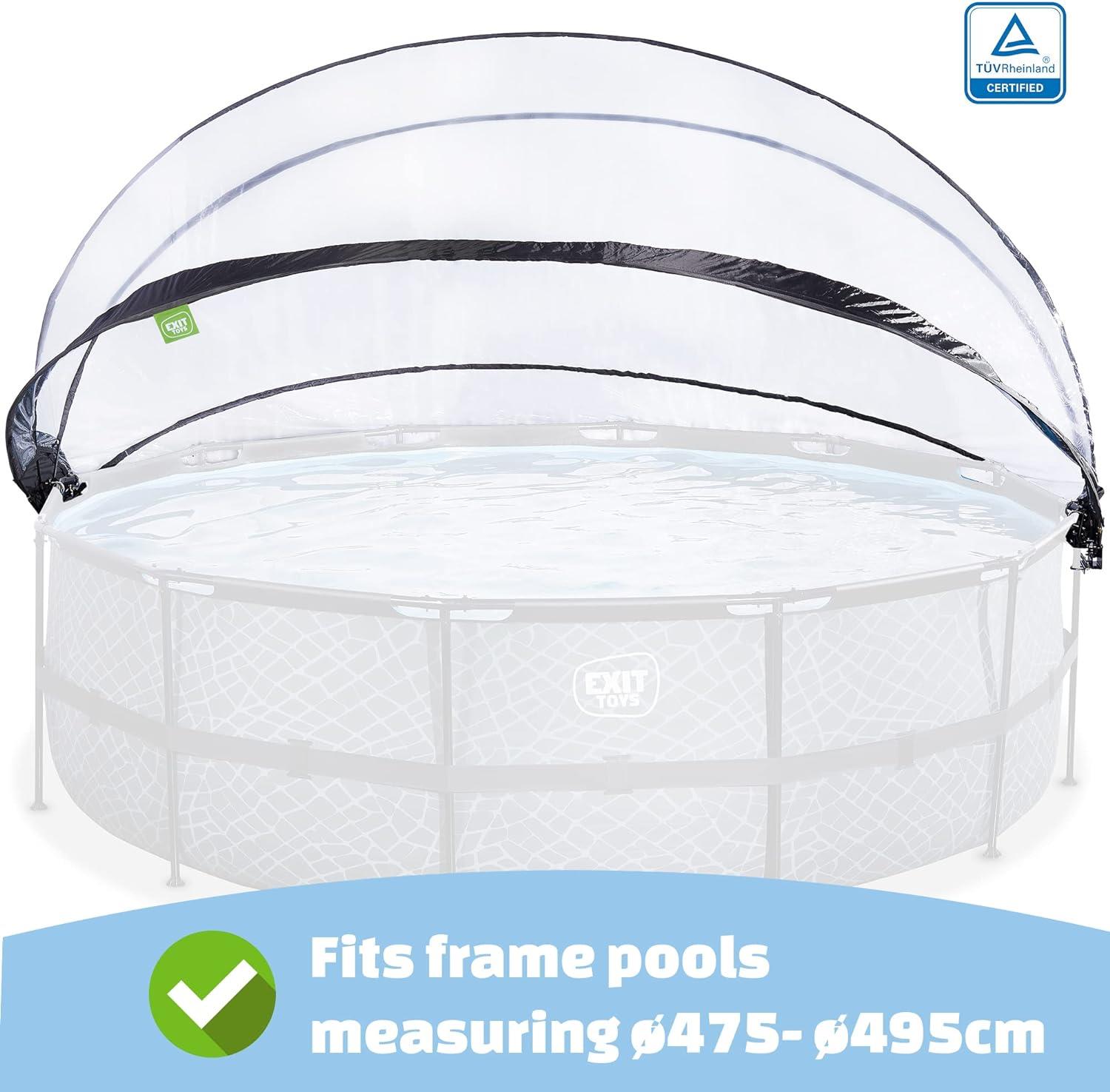 Exit Toys Eco Pool Dome Covers transparent, Suitable for above-ground pools - Picture 70 of 78