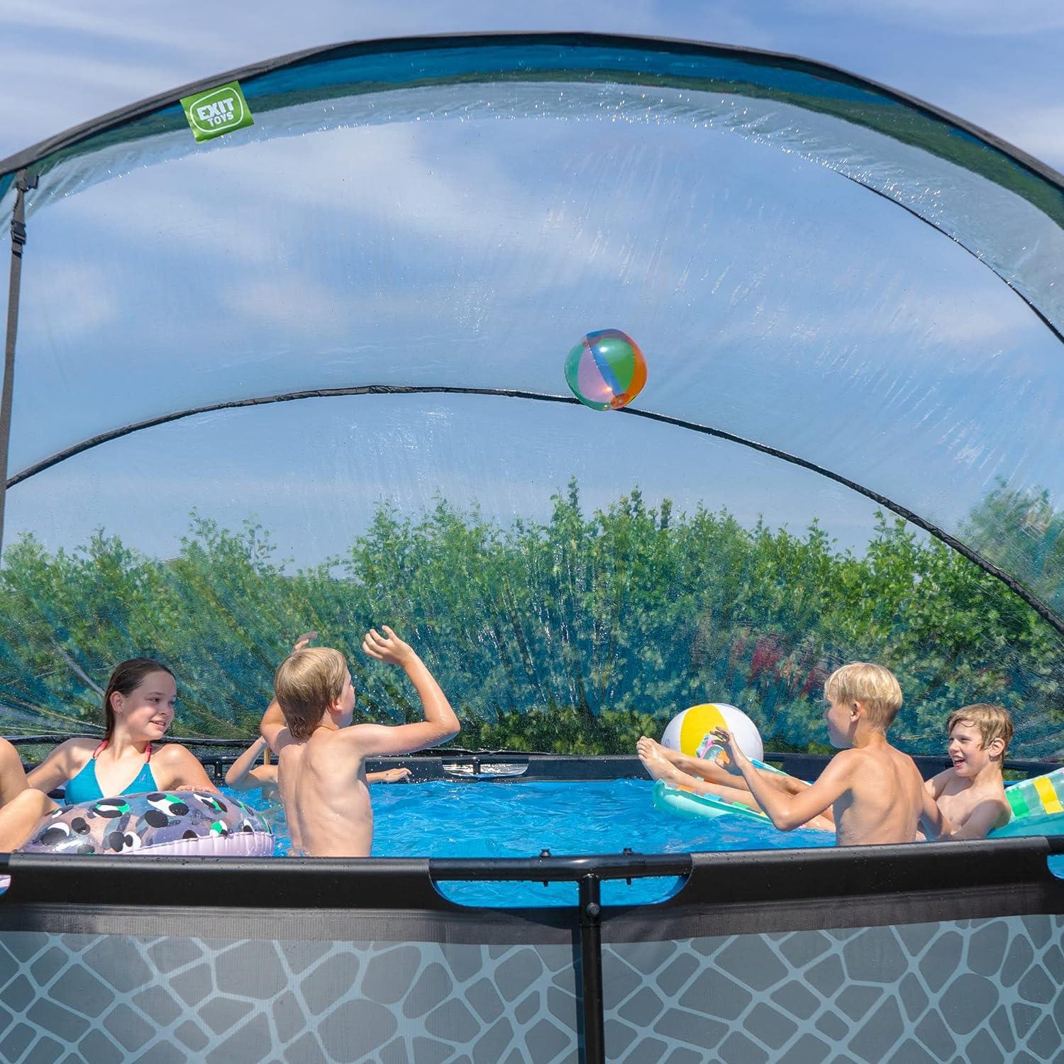 Exit Toys Eco Pool Dome Covers transparent, Suitable for above-ground pools - Picture 67 of 78