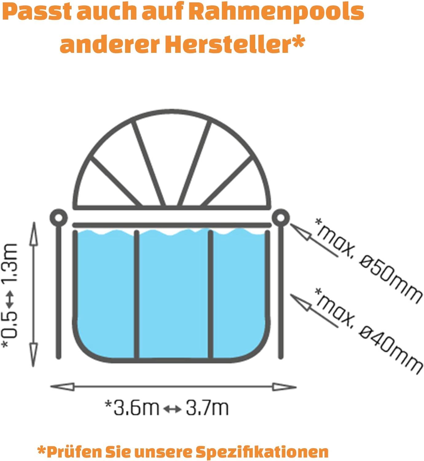 Exit Toys Eco Pool Dome Covers transparent, Suitable for above-ground pools - Picture 42 of 78