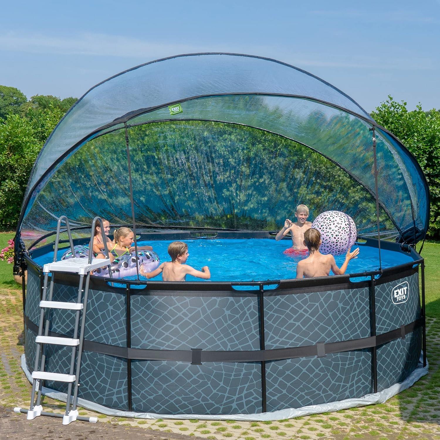 Exit Toys Eco Pool Dome Covers transparent, Suitable for above-ground pools - Picture 68 of 78