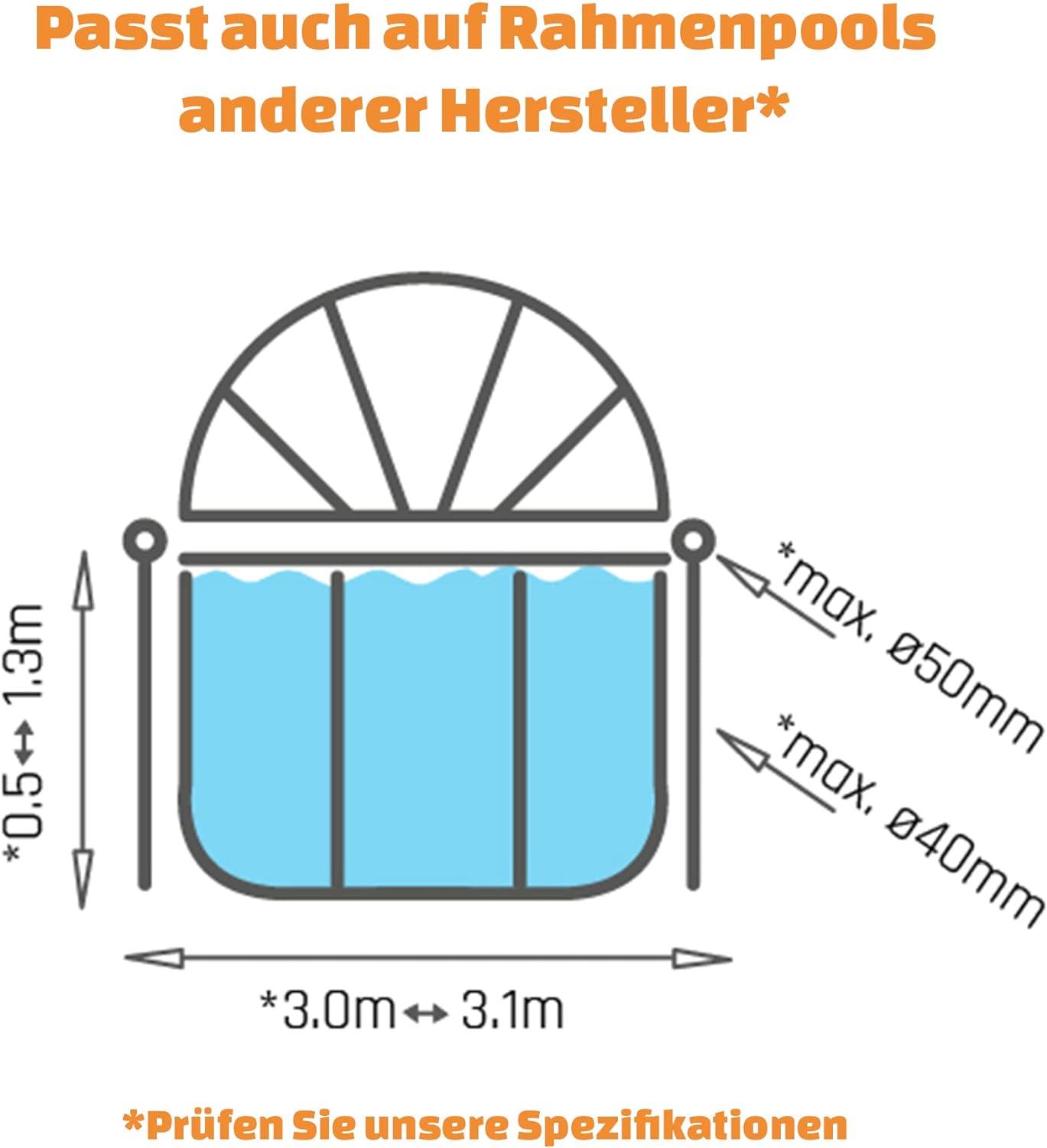 Exit Toys Eco Pool Dome Covers transparent, Suitable for above-ground pools - Picture 22 of 78