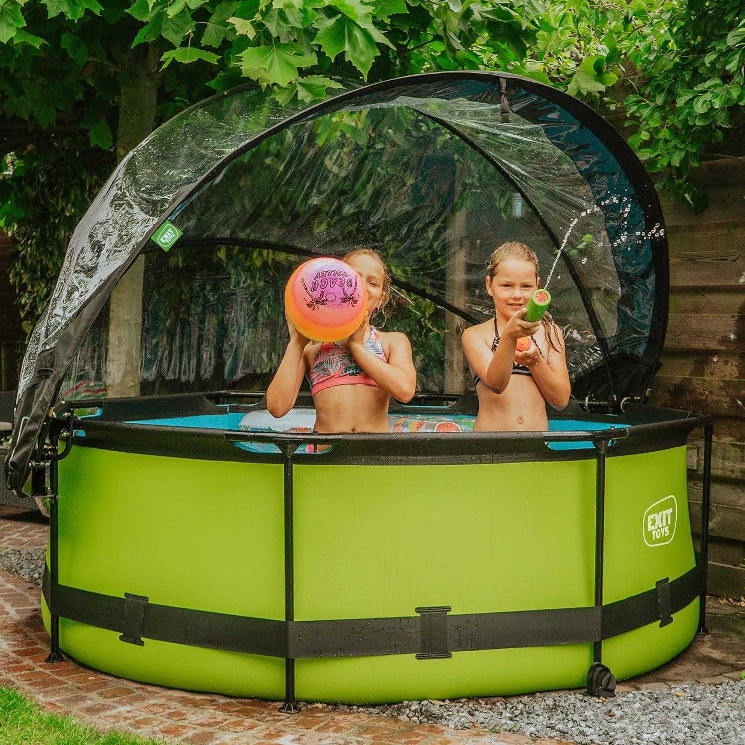 Exit Toys Eco Pool Dome Covers transparent, Suitable for above-ground pools - Picture 18 of 78