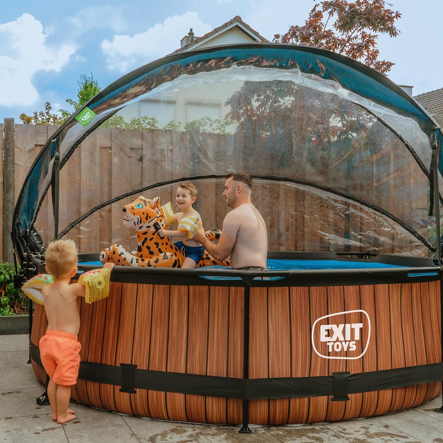 Exit Toys Eco Pool Dome Covers transparent, Suitable for above-ground pools - Picture 28 of 78