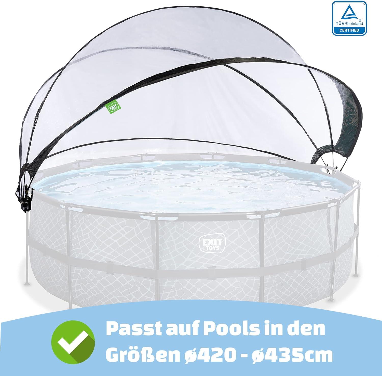 Exit Toys Eco Pool Dome Covers transparent, Suitable for above-ground pools - Picture 51 of 78