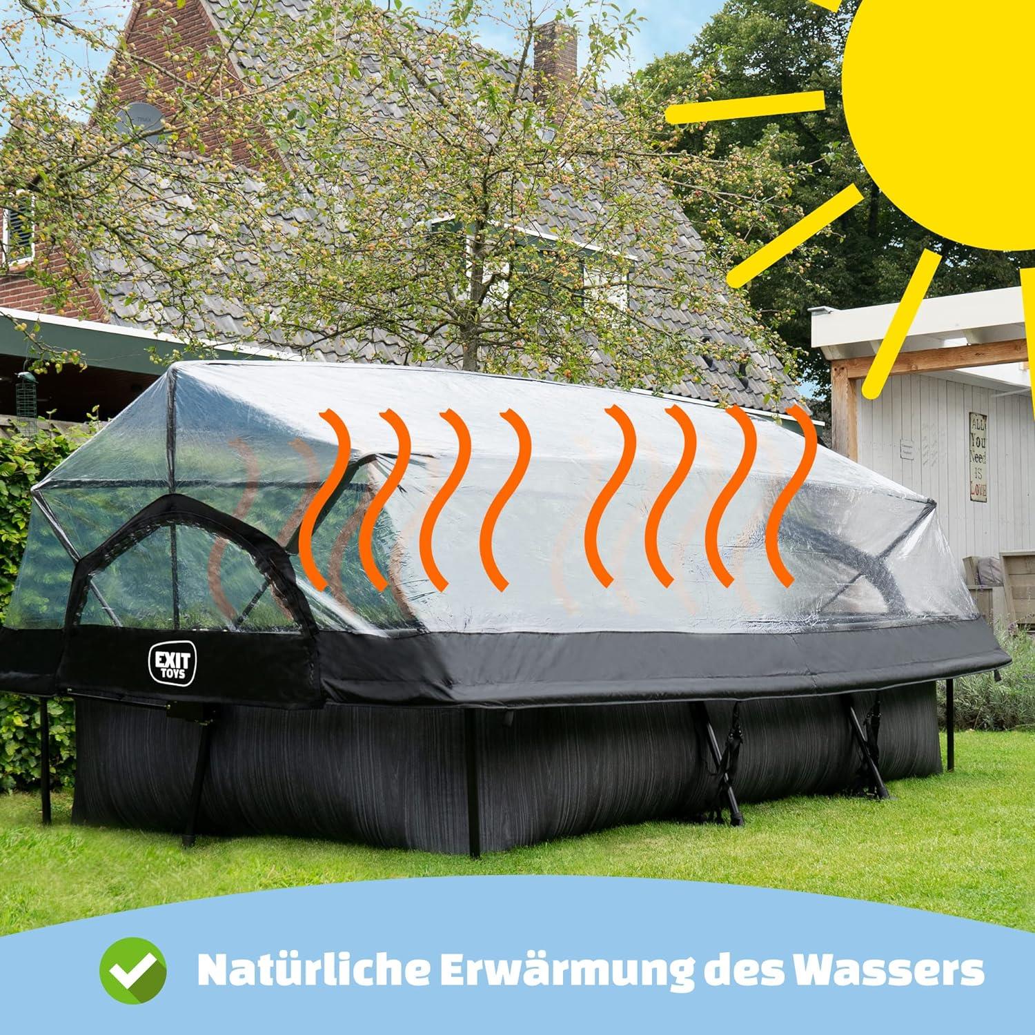 Exit Toys Eco Pool Dome Covers transparent, Suitable for above-ground pools - Picture 5 of 78