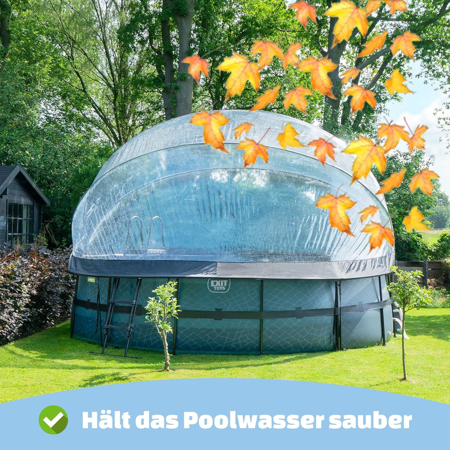 Exit Toys Eco Pool Dome Covers transparent, Suitable for above-ground pools - Picture 13 of 78