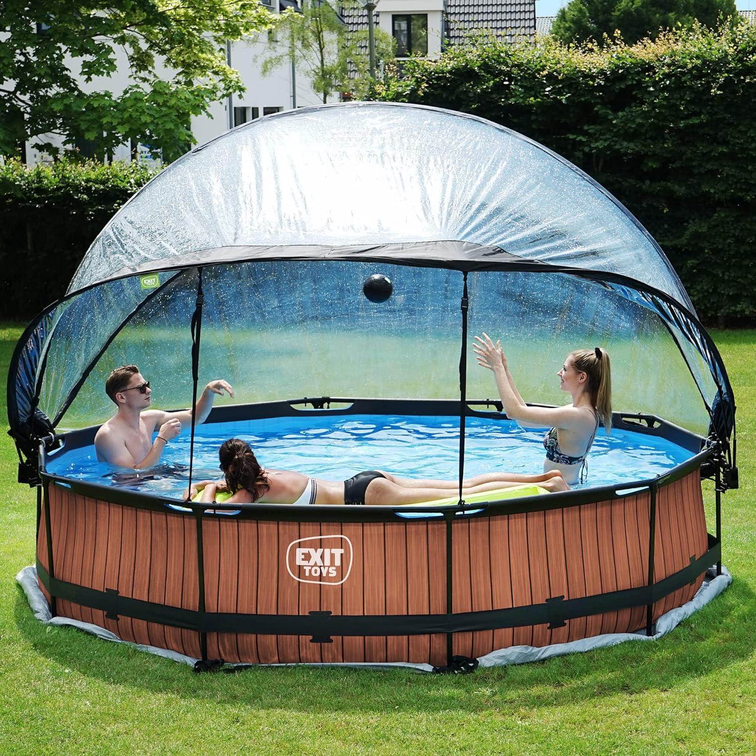 Exit Toys Eco Pool Dome Covers transparent, Suitable for above-ground pools - Picture 48 of 78