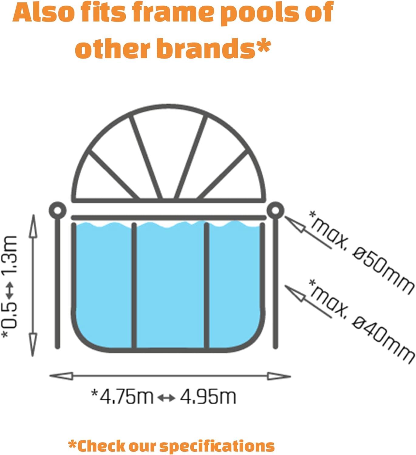 Exit Toys Eco Pool Dome Covers transparent, Suitable for above-ground pools - Picture 71 of 78
