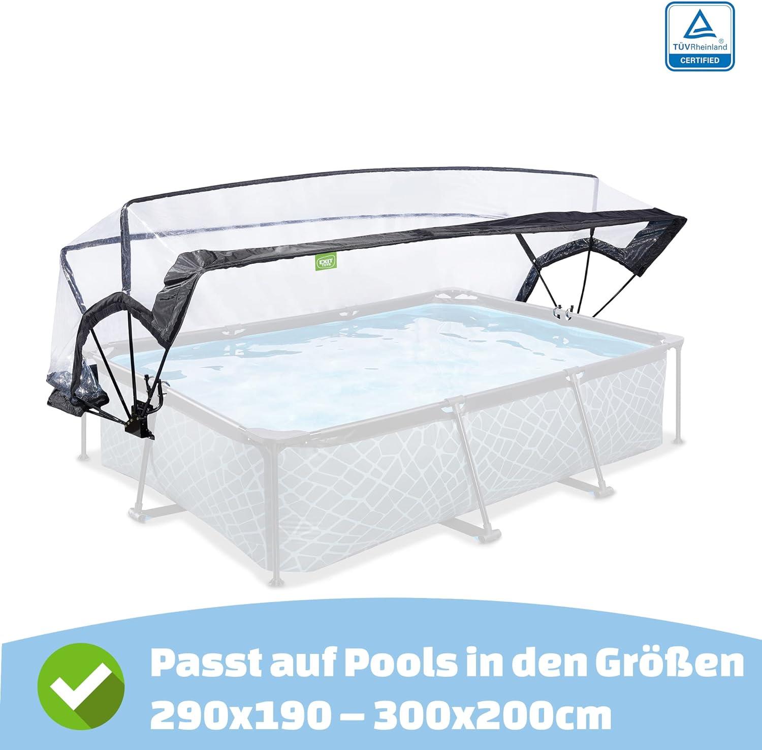 Exit Toys Eco Pool Dome Covers transparent, Suitable for above-ground pools - Picture 31 of 78