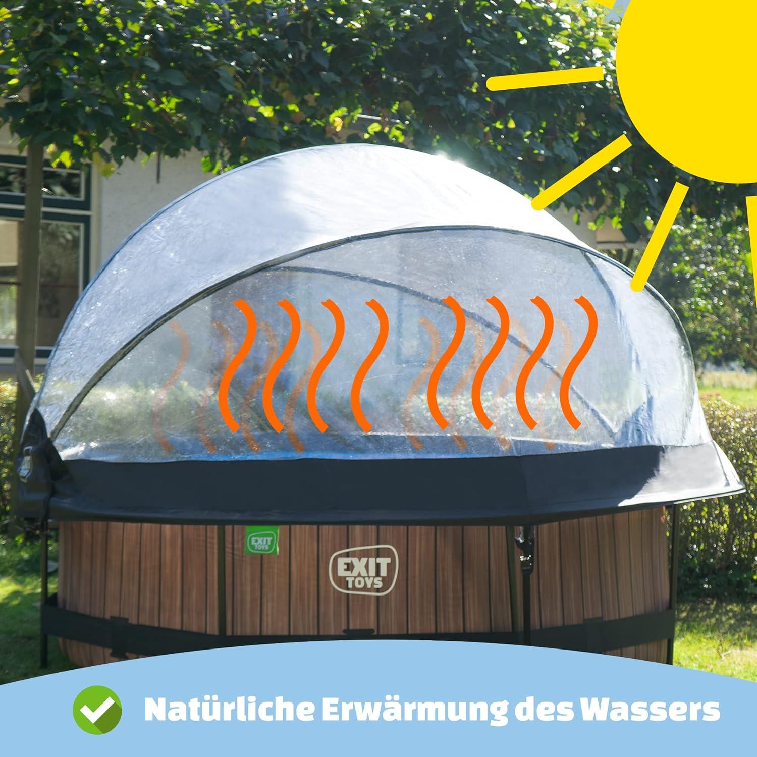 Exit Toys Eco Pool Dome Covers transparent, Suitable for above-ground pools - Picture 44 of 78