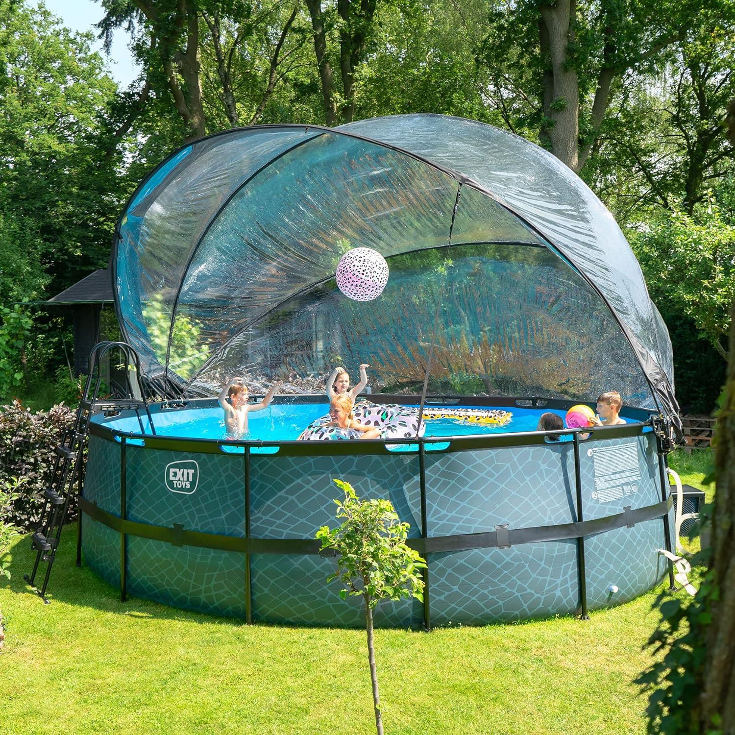 Exit Toys Eco Pool Dome Covers transparent, Suitable for above-ground pools - Picture 76 of 78