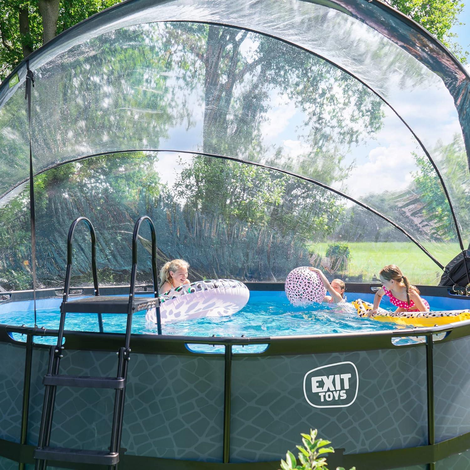 Exit Toys Eco Pool Dome Covers transparent, Suitable for above-ground pools - Picture 77 of 78