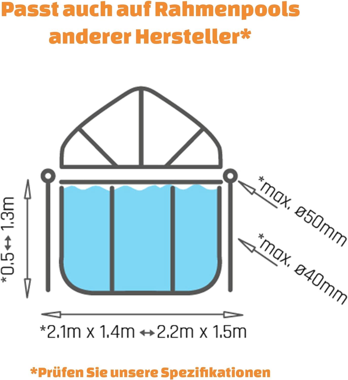 Exit Toys Eco Pool Dome Covers transparent, Suitable for above-ground pools - Picture 3 of 78