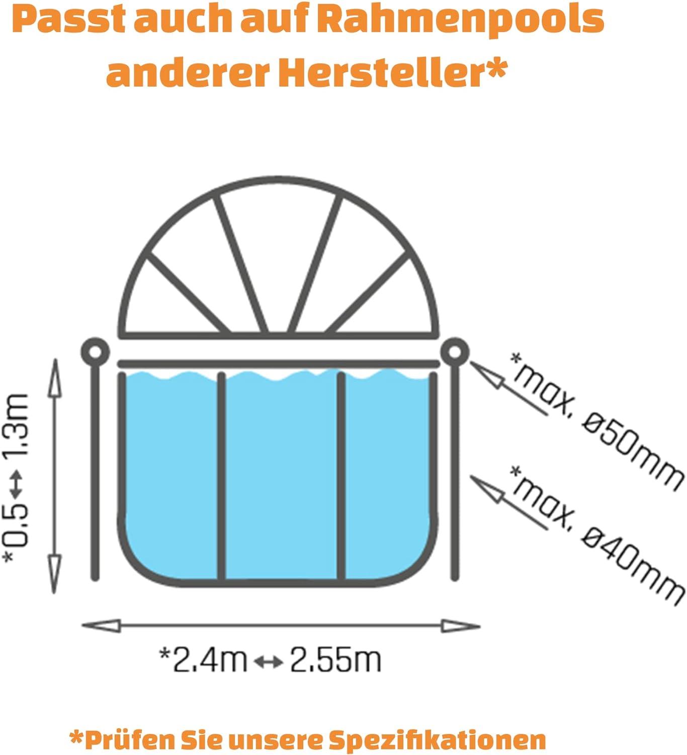 Exit Toys Eco Pool Dome Covers transparent, Suitable for above-ground pools - Picture 12 of 78