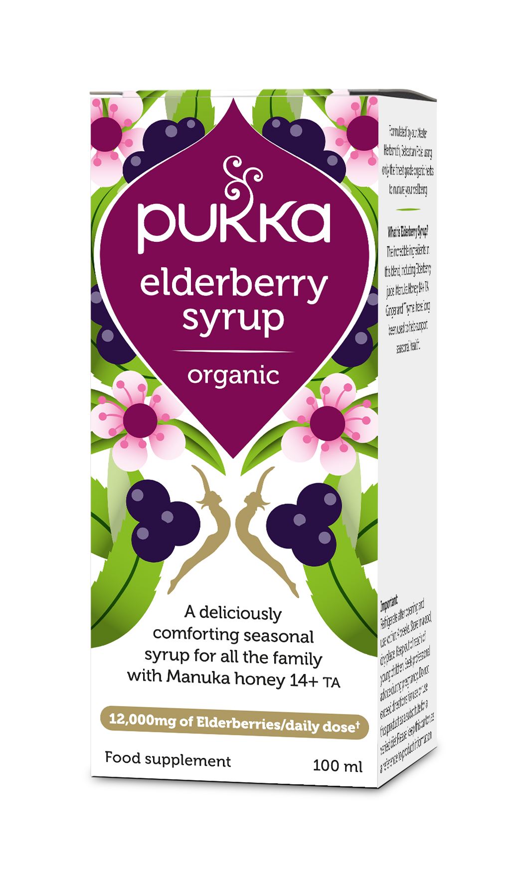Pukka ELDERBERRY SYRUP Organic For all in the family with MANUKA Honey