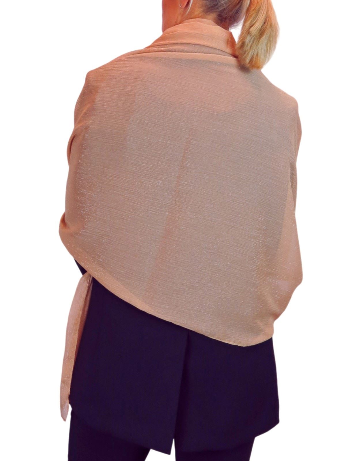 Bufanda de seda para mujer de Paulo Due - Mantón envolvente de gasa fina para viajes y noche - Imagen 65 de 126