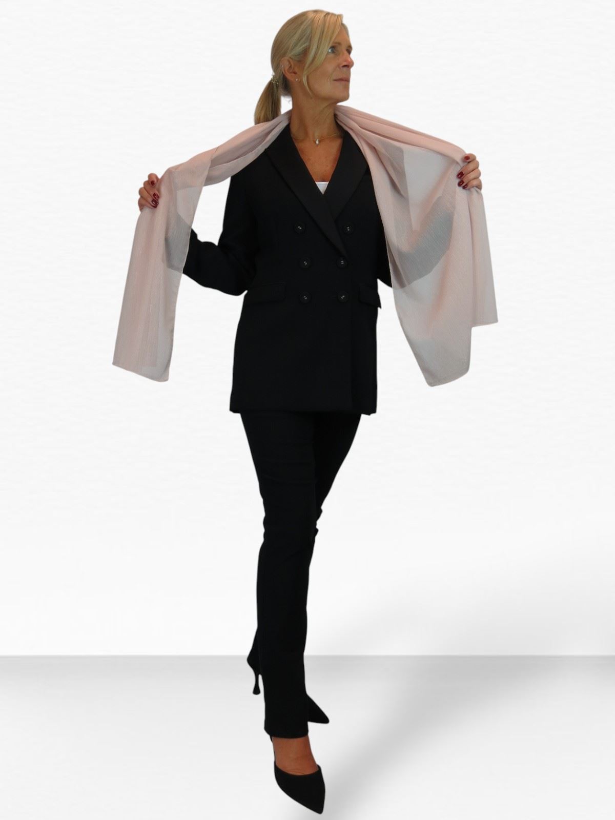 Bufanda de seda para mujer de Paulo Due - Mantón envolvente de gasa fina para viajes y noche - Imagen 96 de 126