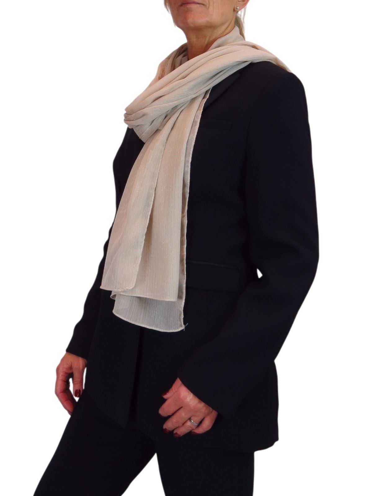 Bufanda de seda para mujer de Paulo Due - Mantón envolvente de gasa fina para viajes y noche - Imagen 11 de 126