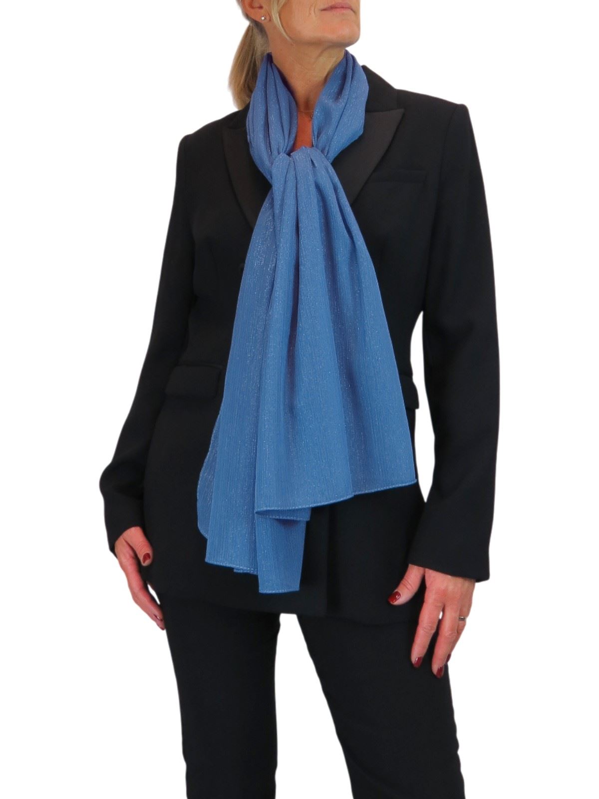 Bufanda de seda para mujer de Paulo Due - Mantón envolvente de gasa fina para viajes y noche - Imagen 80 de 126