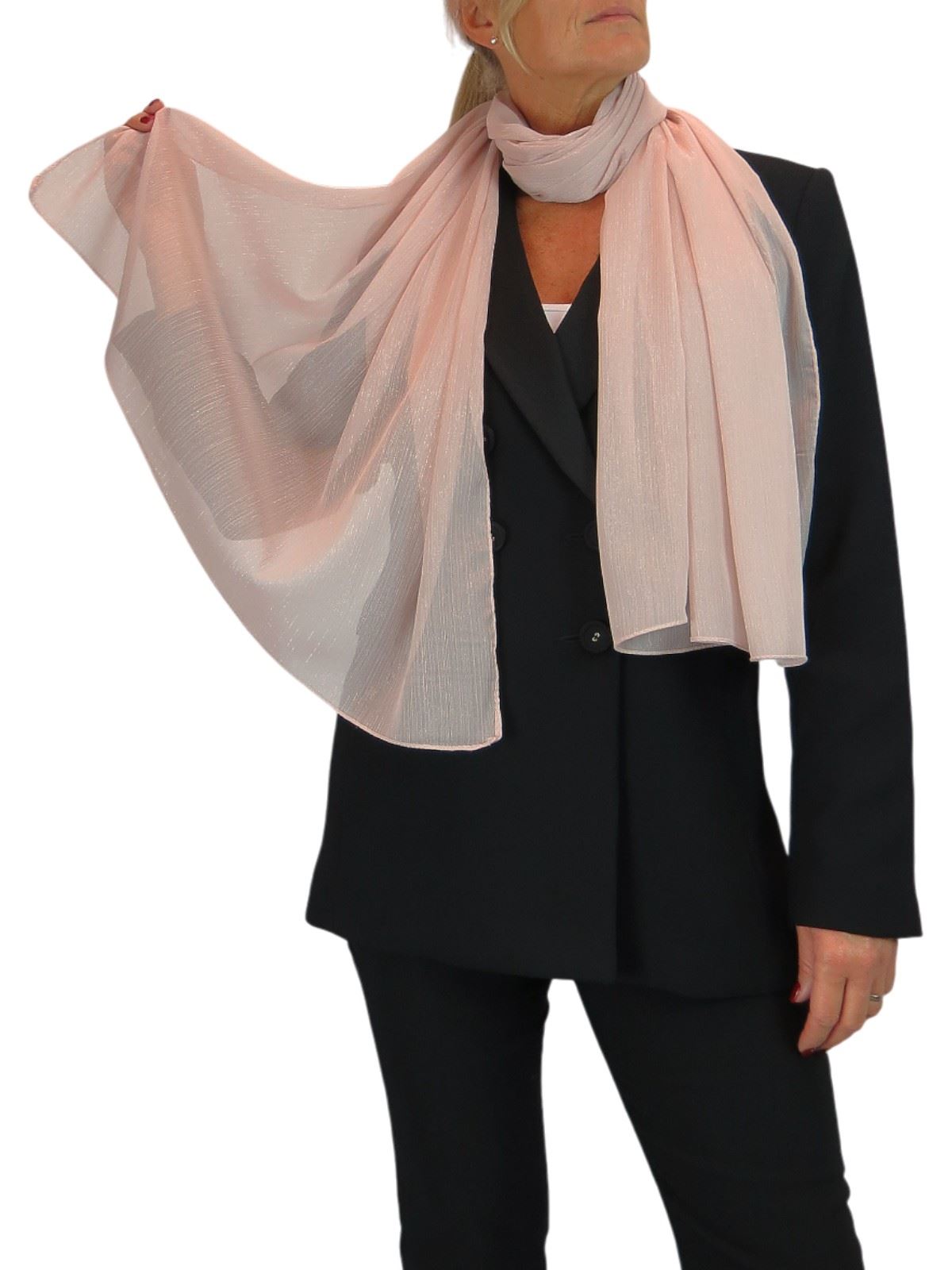 Bufanda de seda para mujer de Paulo Due - Mantón envolvente de gasa fina para viajes y noche - Imagen 97 de 126
