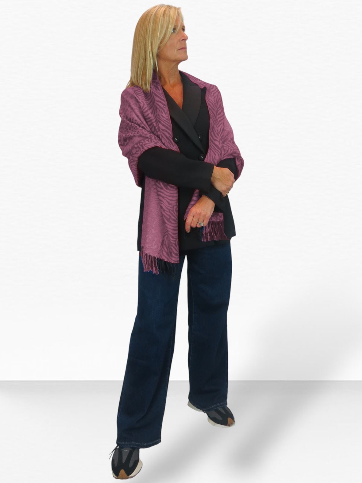 Bufanda suave ligera con estampado de cebra de leopardo para damas chal envolvente - Imagen 68 de 91