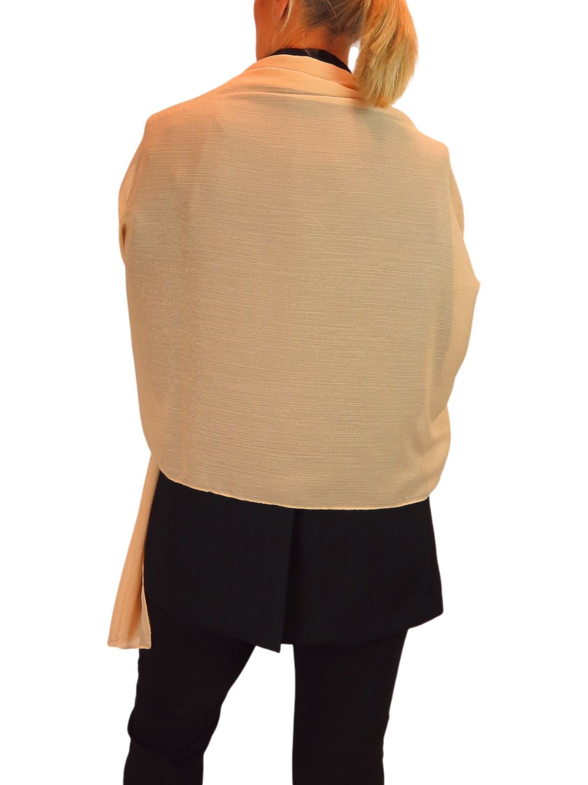 Bufanda de seda para mujer de Paulo Due - Mantón envolvente de gasa fina para viajes y noche - Imagen 114 de 126