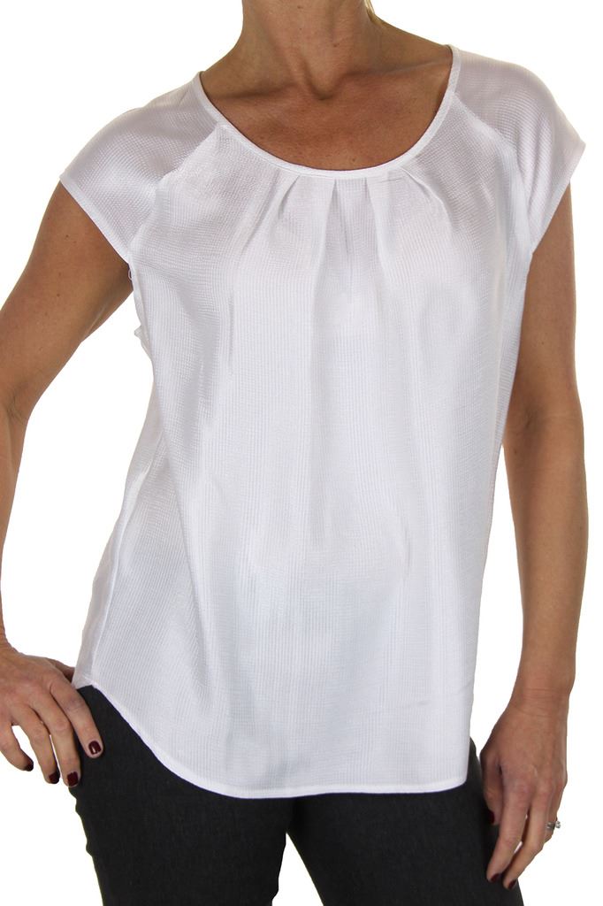 CLEARANCE Womens Evening Silky Feel Textured Top With Shine Loose Fit 8-12 - Picture 7 of 10