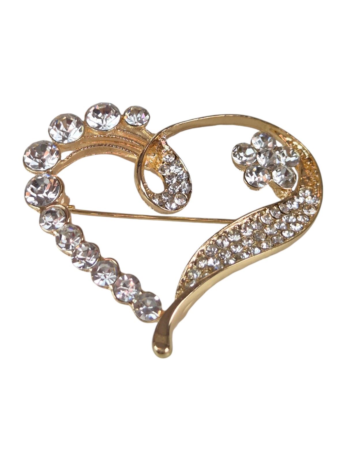 Broche Corazón Amor Diamante Cristal Brillante Joyería para Mujer Accesorio de Moda - Imagen 5 de 13