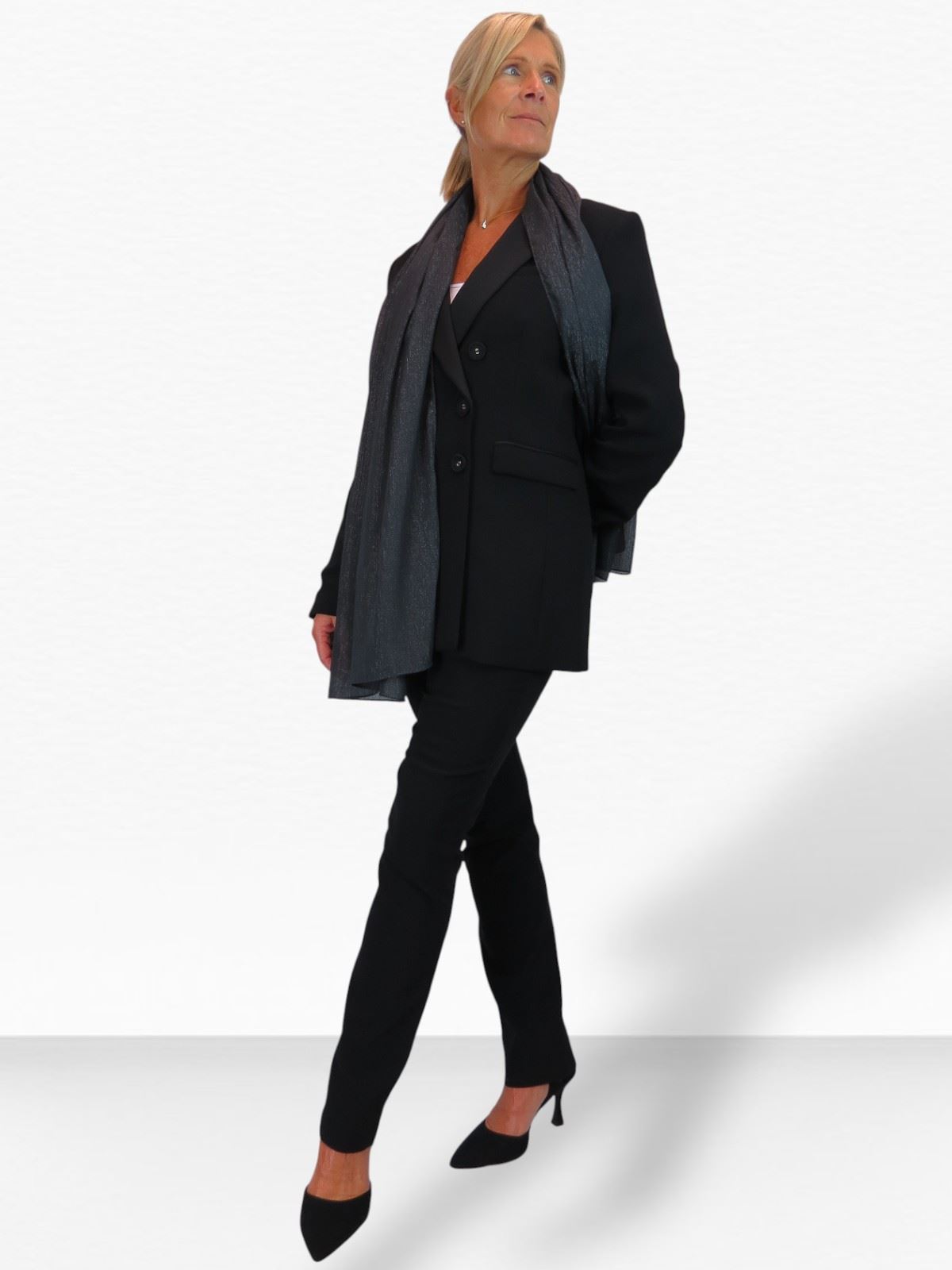 Bufanda de seda para mujer de Paulo Due - Mantón envolvente de gasa fina para viajes y noche - Imagen 47 de 126