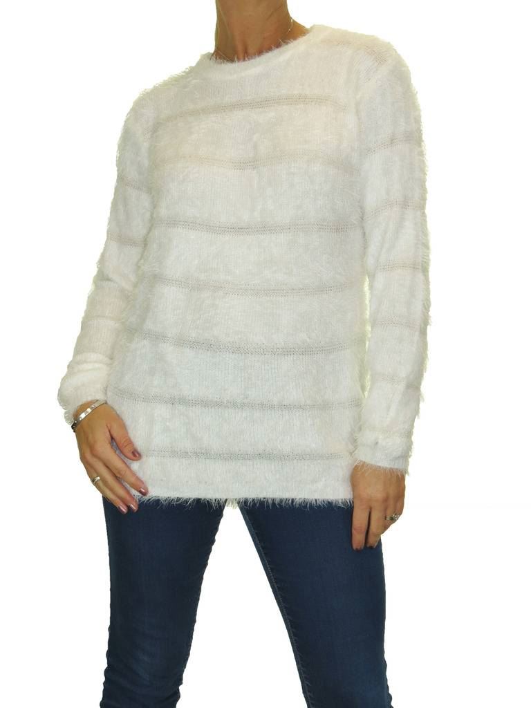 Womens Super Soft Stretch Hair Knit Crew Neck Jumper 8-16