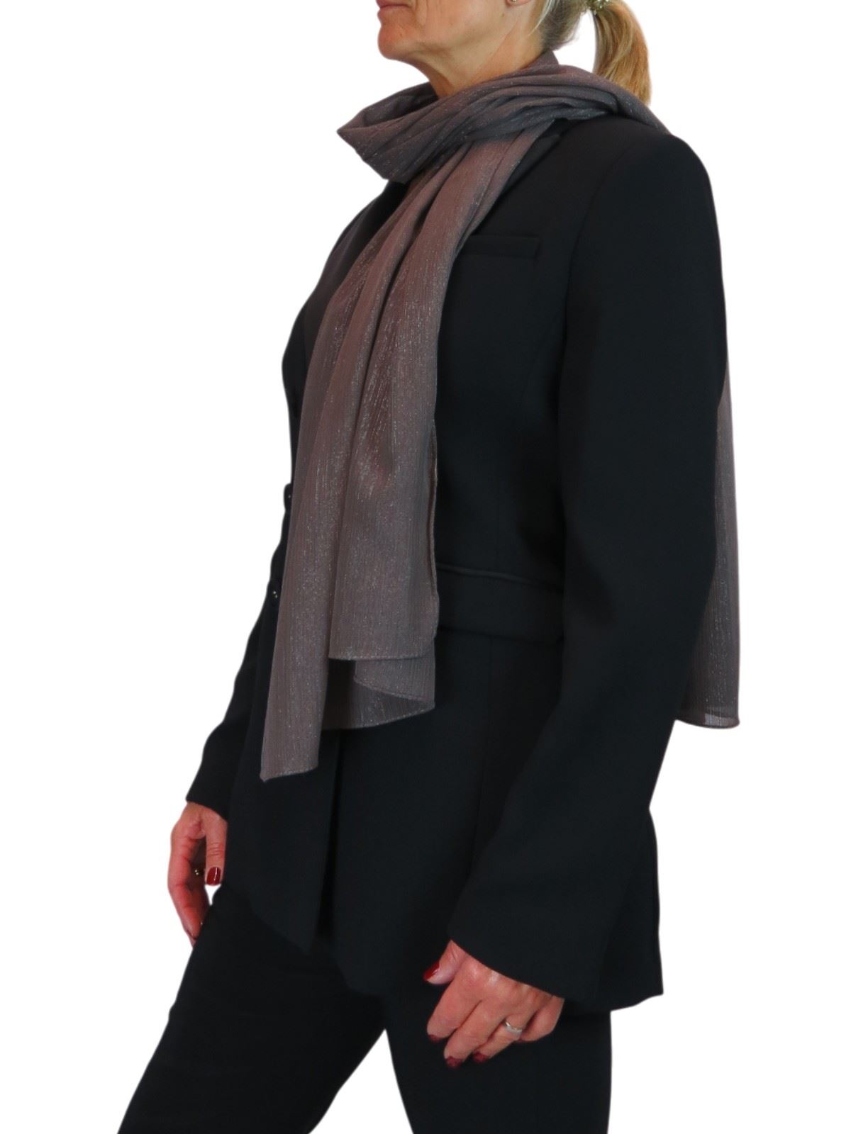 Bufanda de seda para mujer de Paulo Due - Mantón envolvente de gasa fina para viajes y noche - Imagen 39 de 126