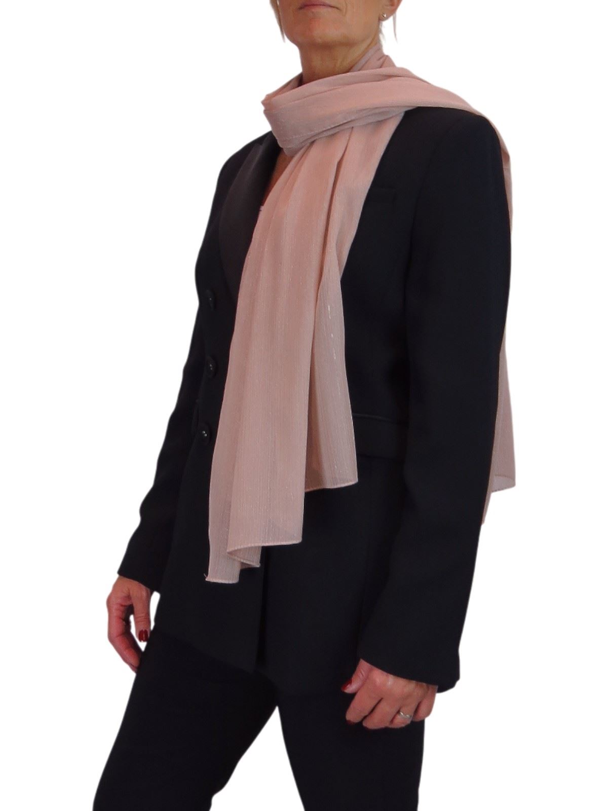 Bufanda de seda para mujer de Paulo Due - Mantón envolvente de gasa fina para viajes y noche - Imagen 102 de 126