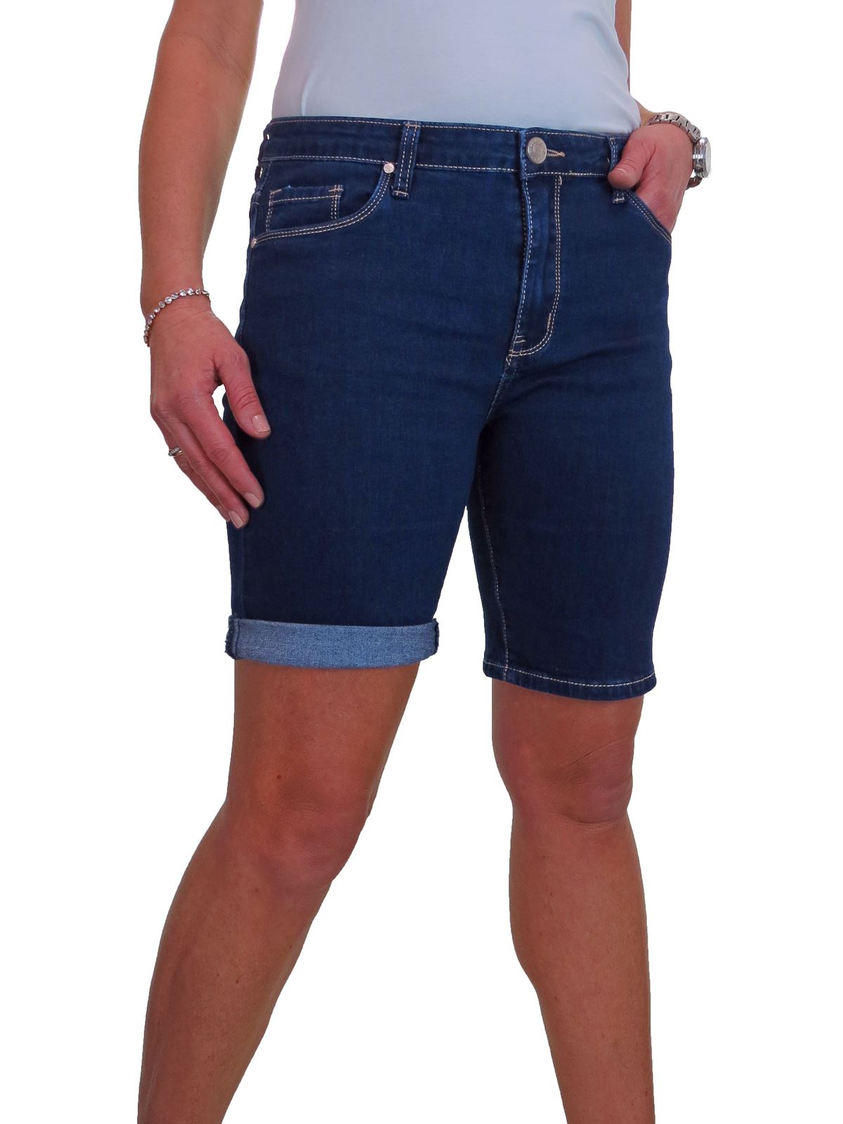 Ladies Denim Shorts Above The Knee 