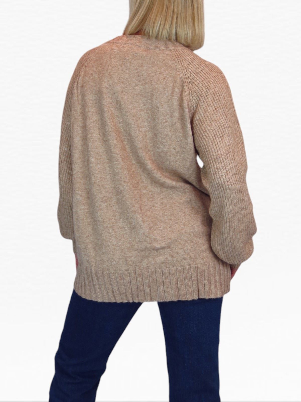 Ladies Soft Knit V Neck Jumper Wool-Like Feel Pullover Sweater Comfortable 8-22 - Picture 8 of 22