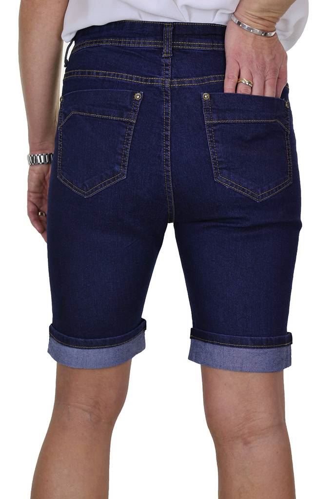 Donna Stretch Jean Stile Pantaloncini Di Jeans diamante dettaglio su polsino 10-24