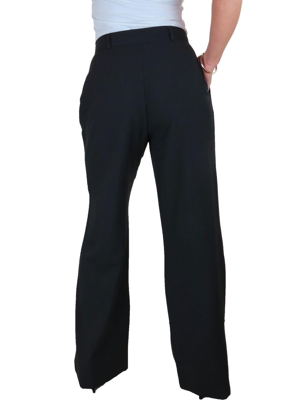 Pantalones inteligentes de cintura alta de calce suelto para mujer oficina trabajo 10-22 - Imagen 4 de 17