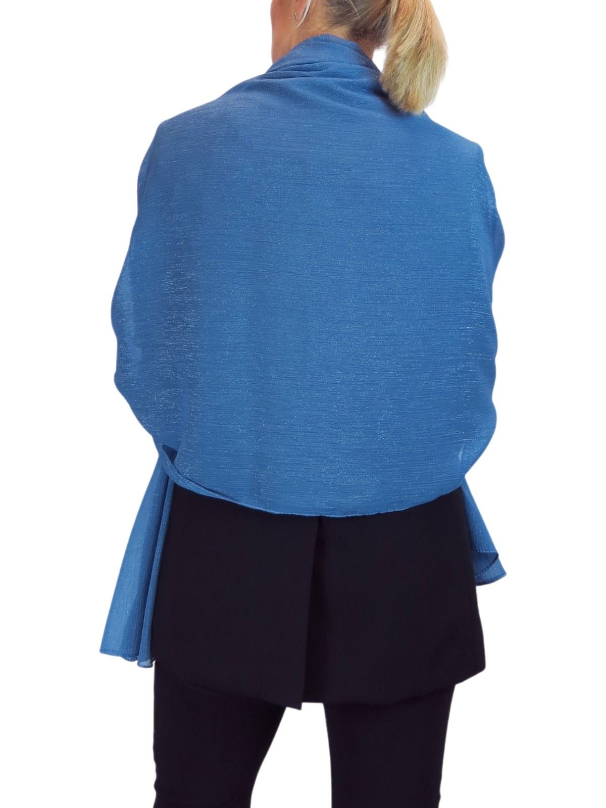 Bufanda de seda para mujer de Paulo Due - Mantón envolvente de gasa fina para viajes y noche - Imagen 79 de 126