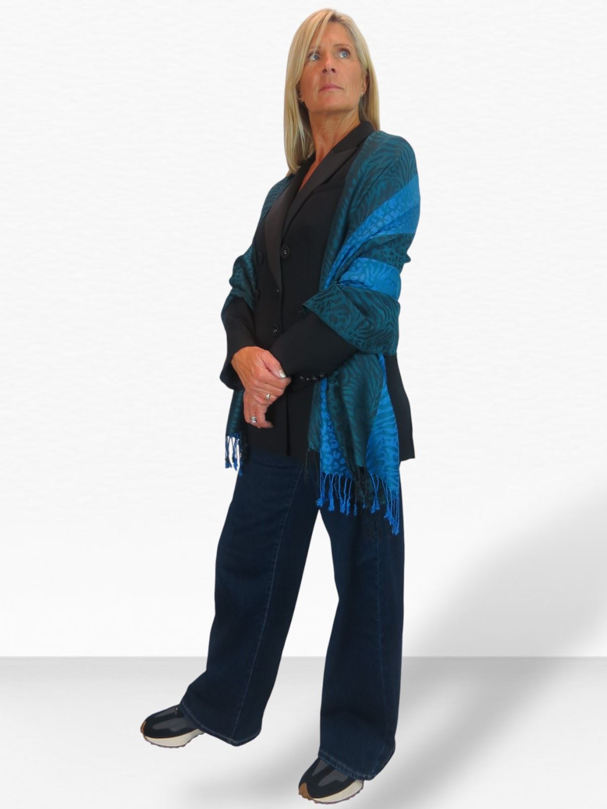 Bufanda suave ligera con estampado de cebra de leopardo para damas chal envolvente - Imagen 40 de 91