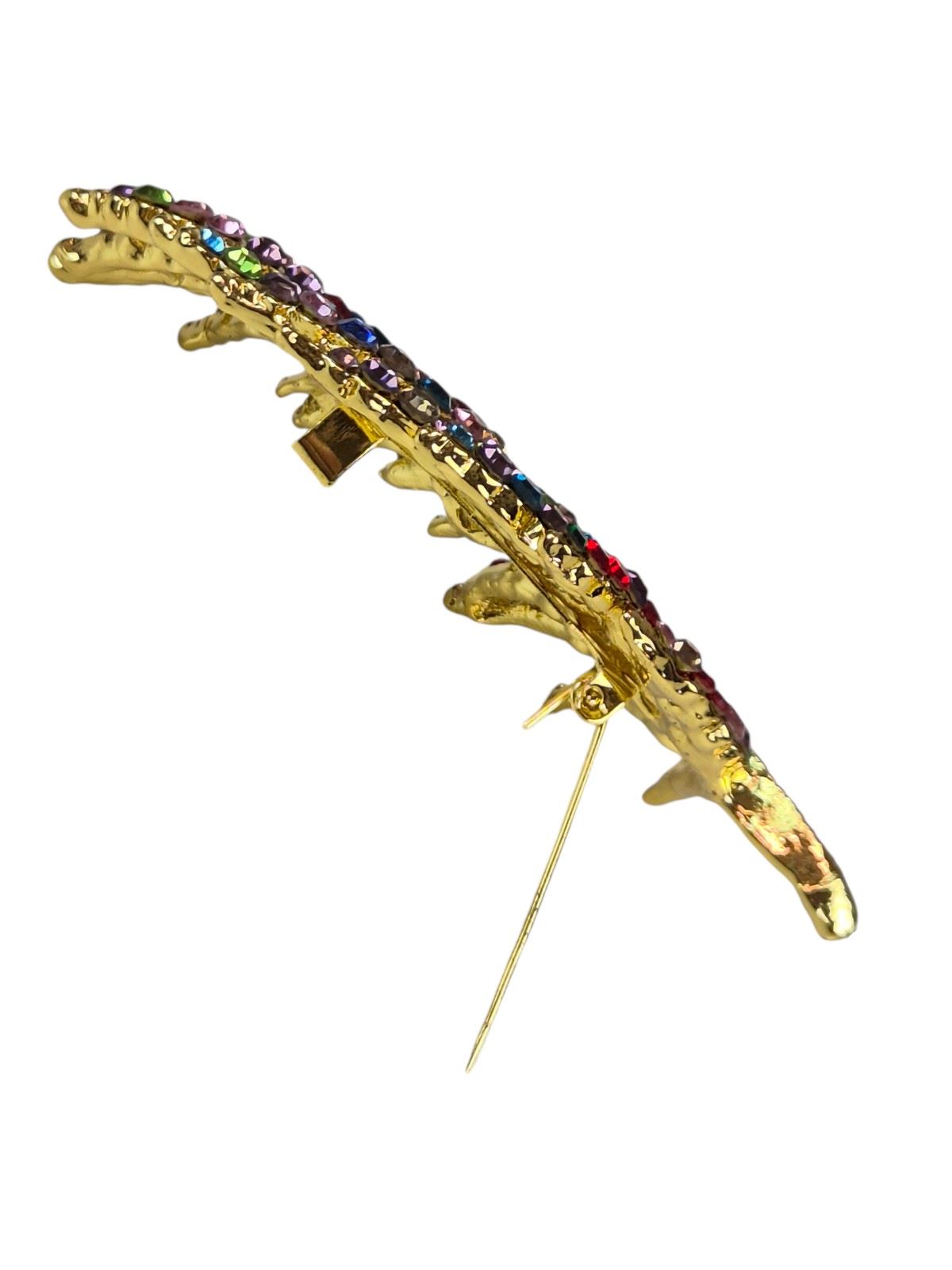 Ladies Feather Brooch Pin Sparkling Diamante Design Remembrance Free Spirit Gift - Picture 8 of 14