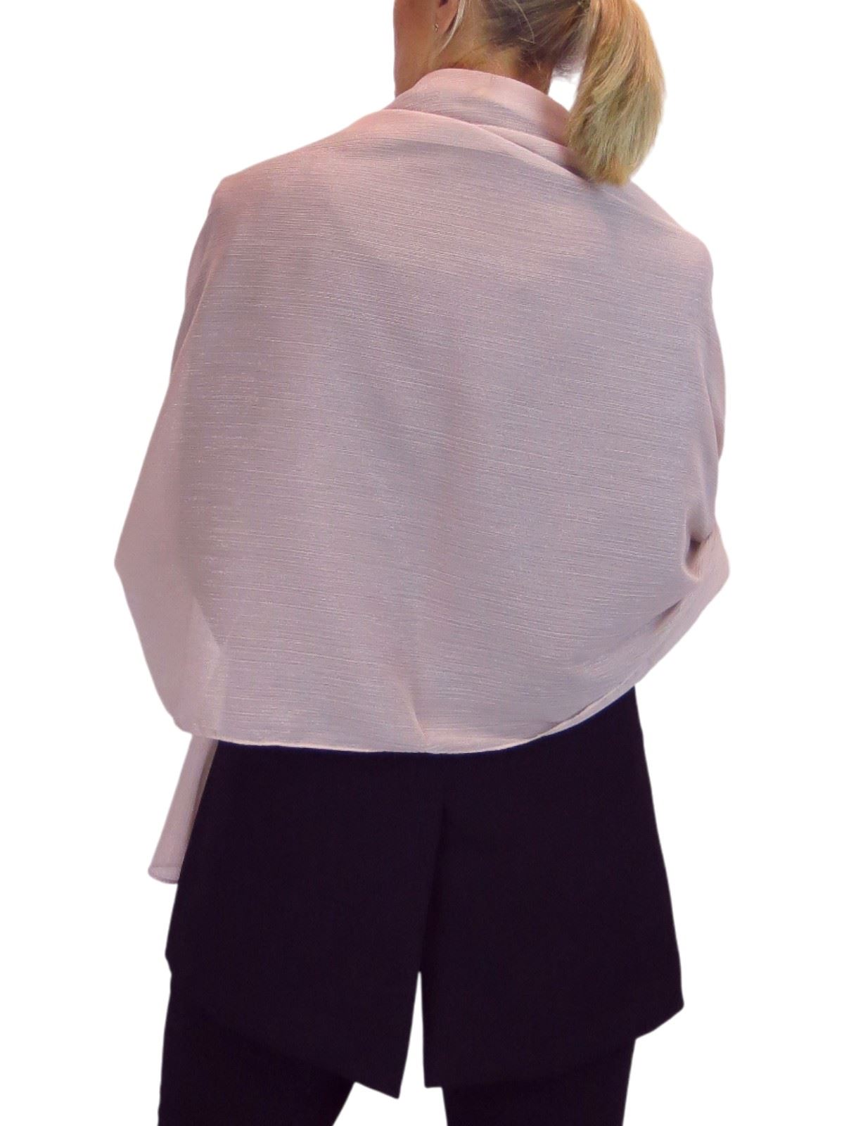 Bufanda de seda para mujer de Paulo Due - Mantón envolvente de gasa fina para viajes y noche - Imagen 93 de 126