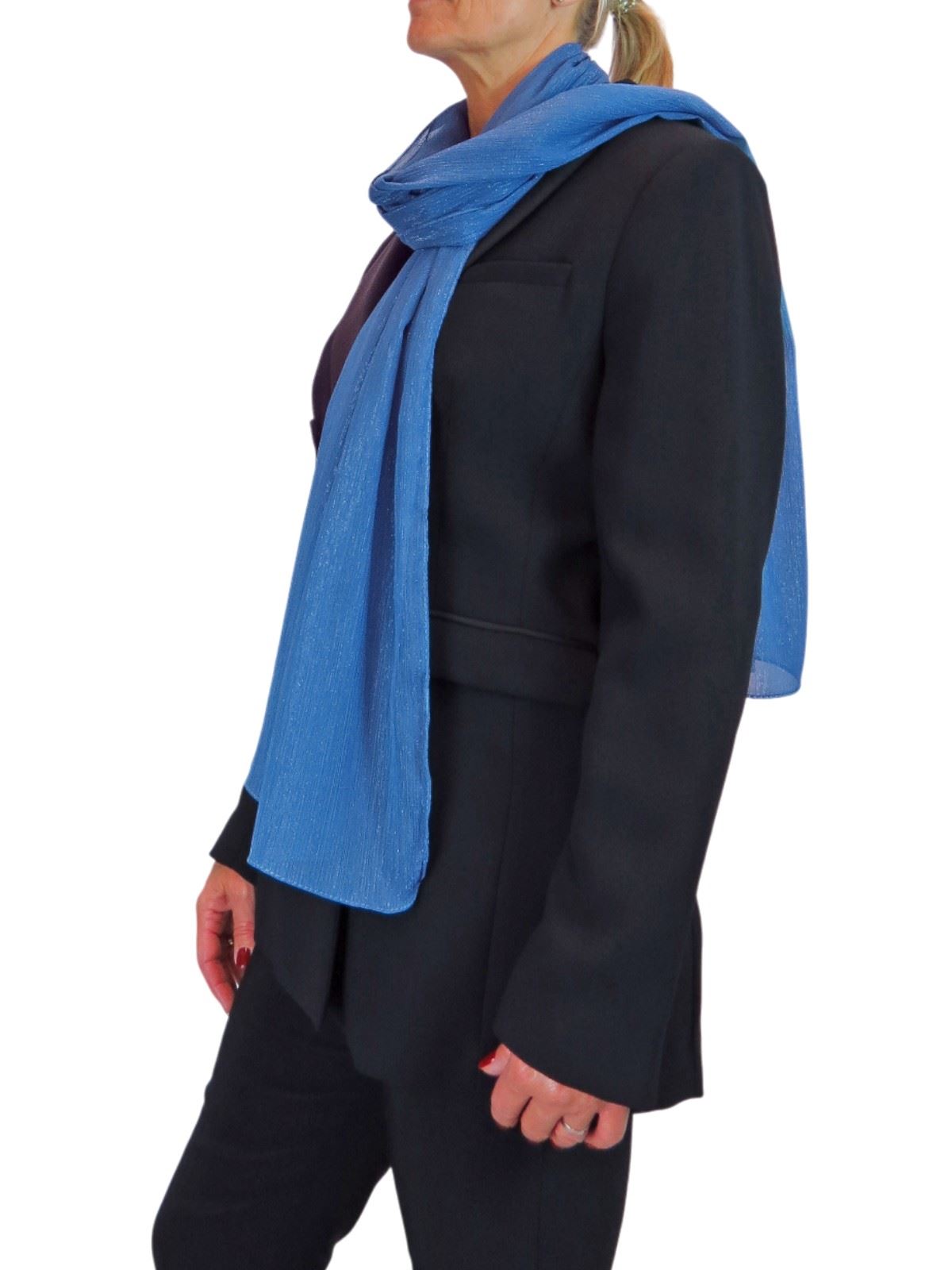 Bufanda de seda para mujer de Paulo Due - Mantón envolvente de gasa fina para viajes y noche - Imagen 81 de 126