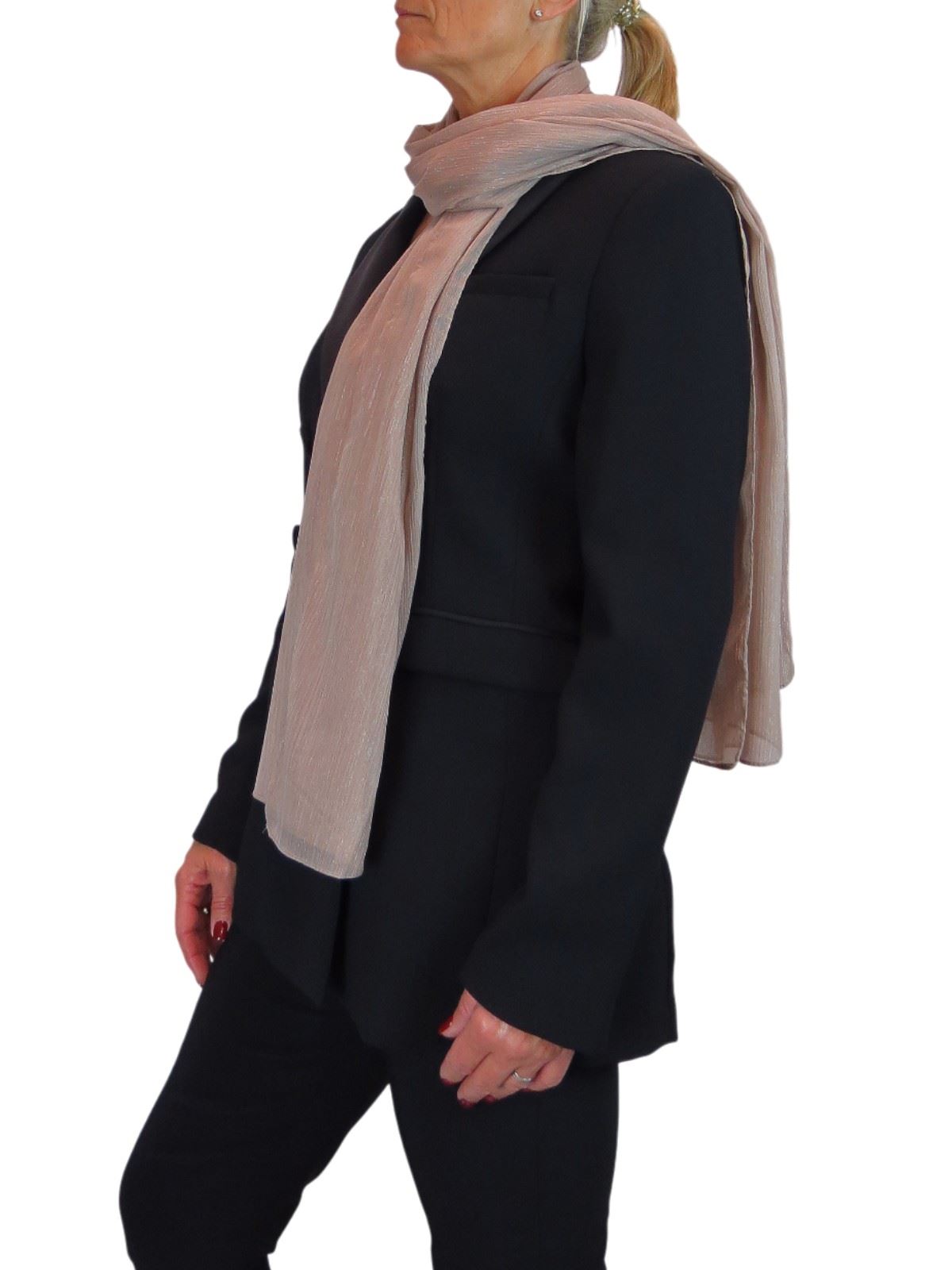 Bufanda de seda para mujer de Paulo Due - Mantón envolvente de gasa fina para viajes y noche - Imagen 123 de 126