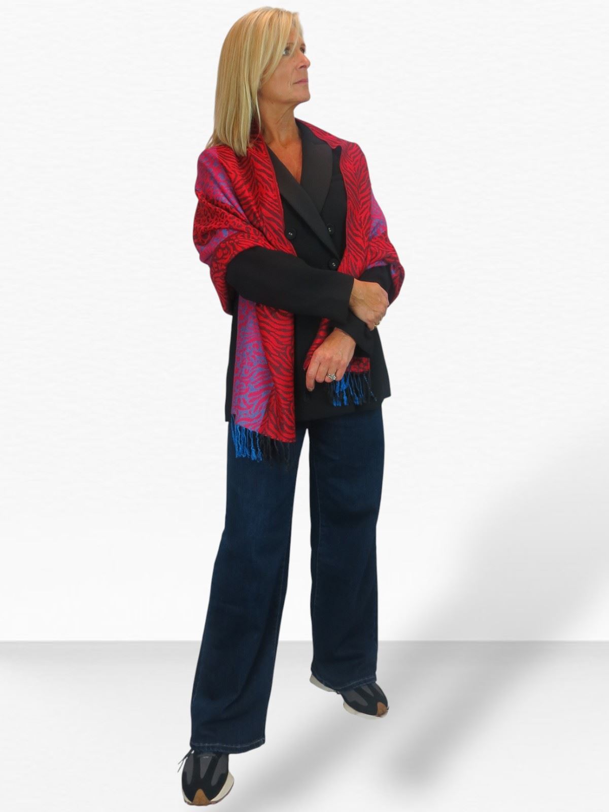 Bufanda suave ligera con estampado de cebra de leopardo para damas chal envolvente - Imagen 75 de 91