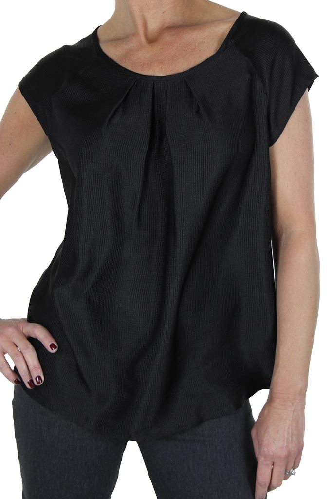 CLEARANCE Womens Evening Silky Feel Textured Top With Shine Loose Fit 8-12 - Picture 3 of 10