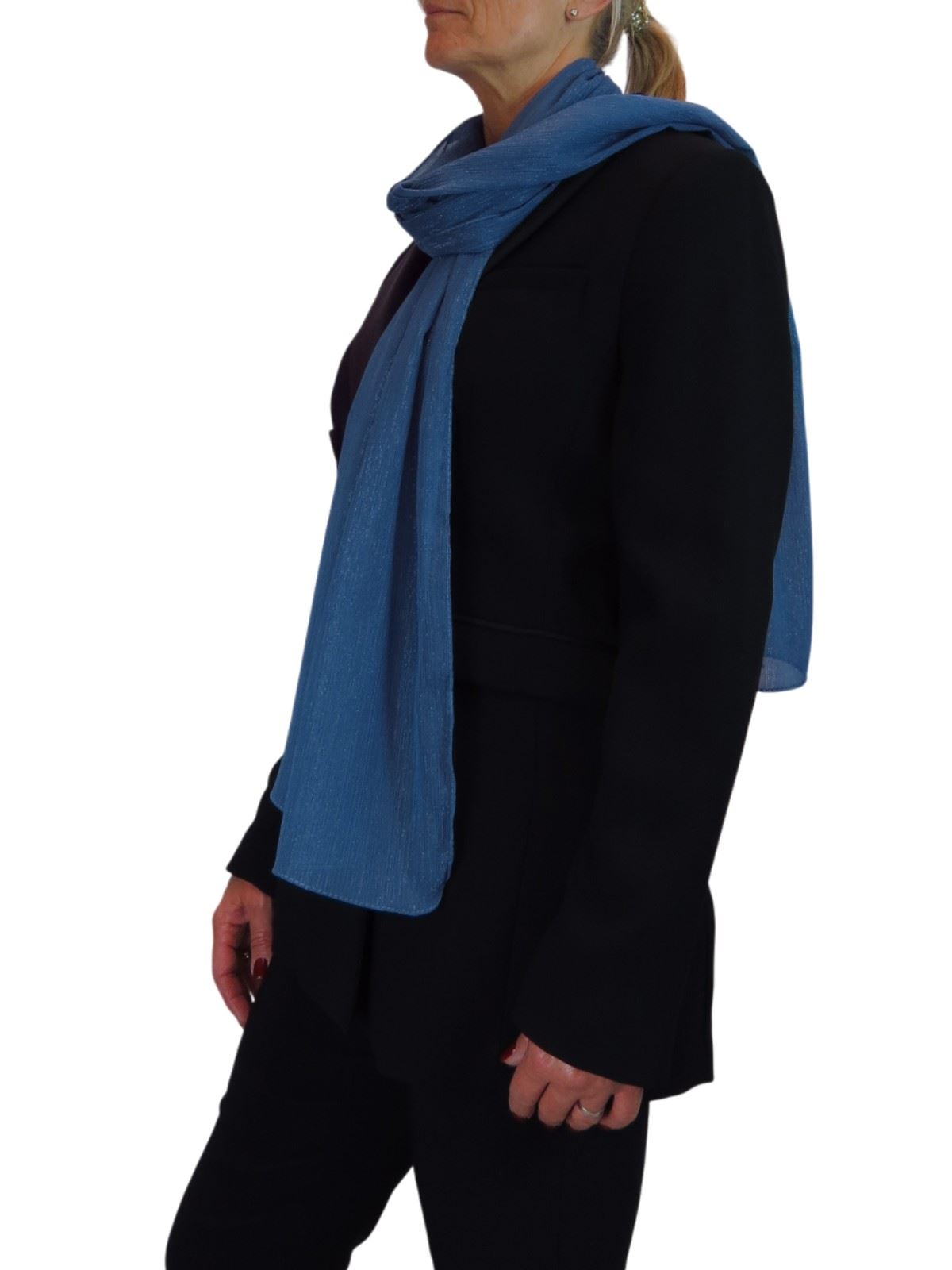 Bufanda de seda para mujer de Paulo Due - Mantón envolvente de gasa fina para viajes y noche - Imagen 53 de 126