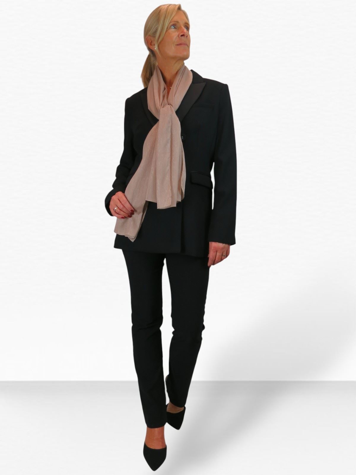 Bufanda de seda para mujer de Paulo Due - Mantón envolvente de gasa fina para viajes y noche - Imagen 124 de 126