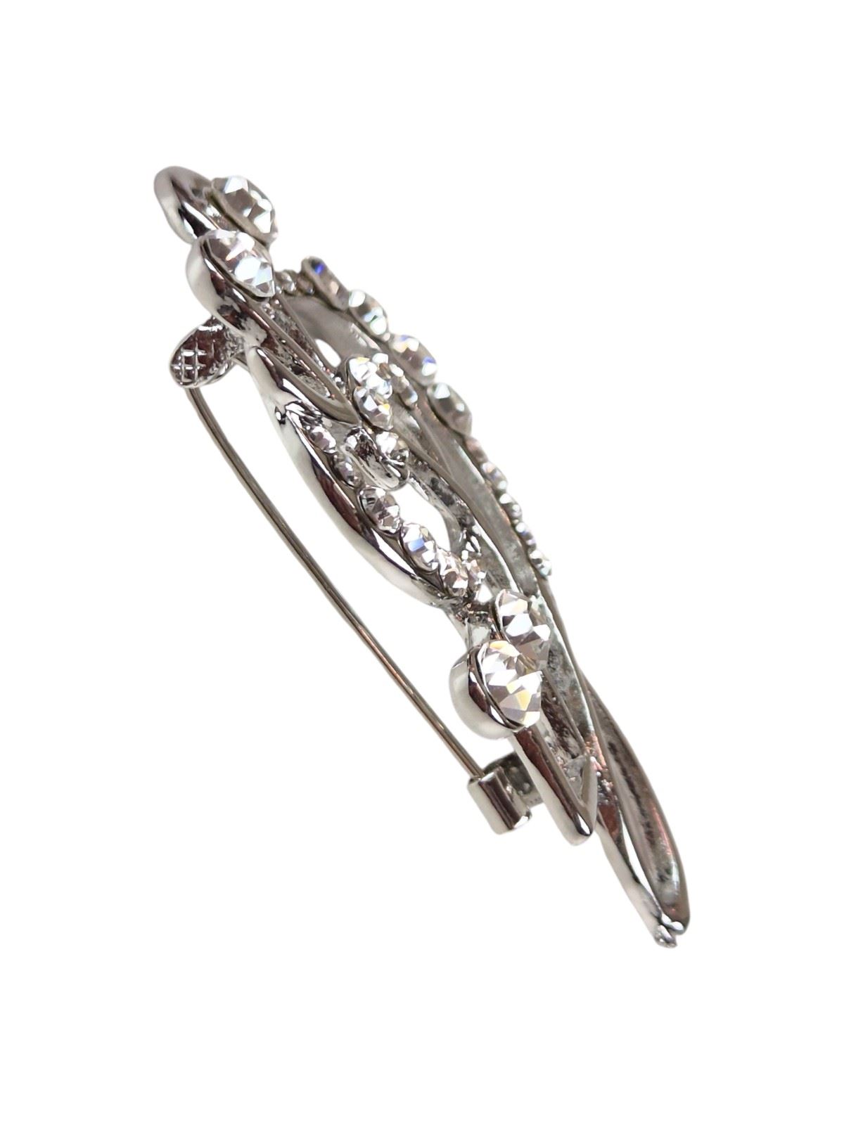 Ladies Diamante Treble Clef Brooch Pin Crystal Music Design Christmas Gift - Picture 11 of 12